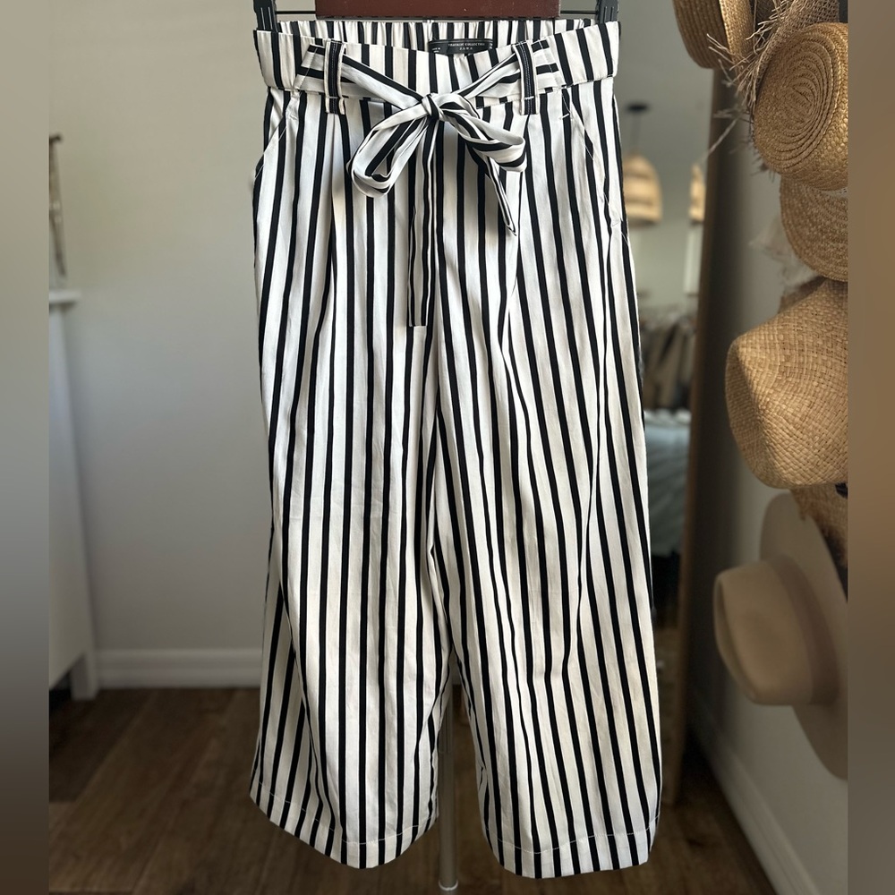 Zara Cropped Striped Pants